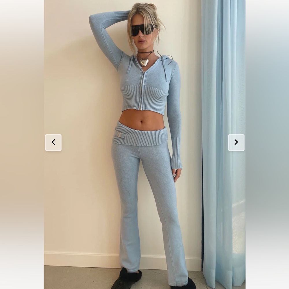 Frankie’s Bikinis Cornflower Blue Knit Set
